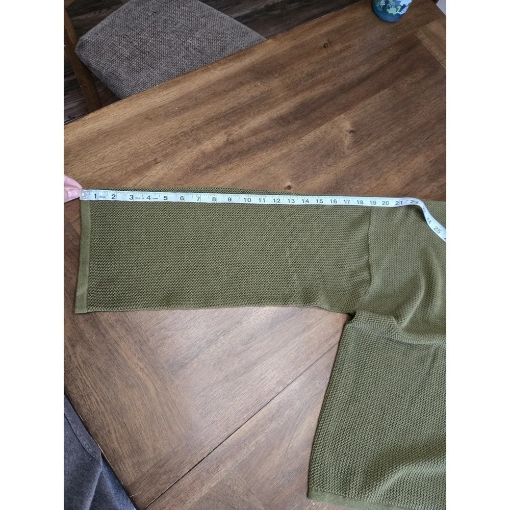 Michael Kors Olive Green Textured Knit Sweater – Size XL